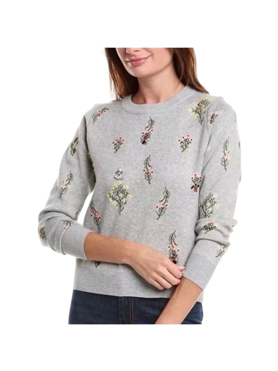 Nanette Lepore Sweaters - Nanette Lepore Grey jeweled sweater preppy coquette cottagecore tweed S